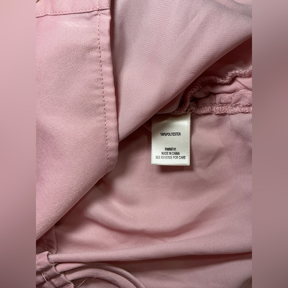 Pink Button-Up Women's Top - Picture 5 of 7